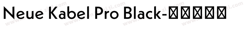 Neue Kabel Pro Black字体转换
